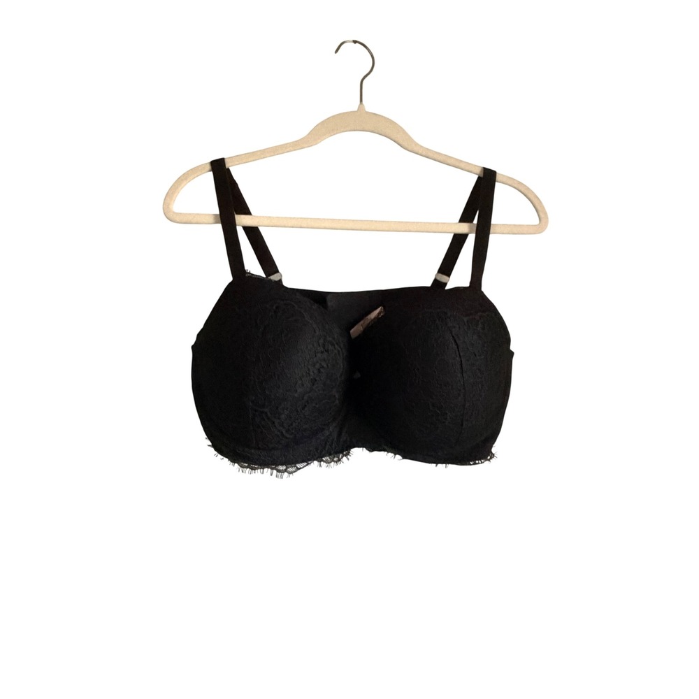 Victorias Secret Dream Angels Lace Lined Demi Bra 38DDD Underwire Eyelash Trim